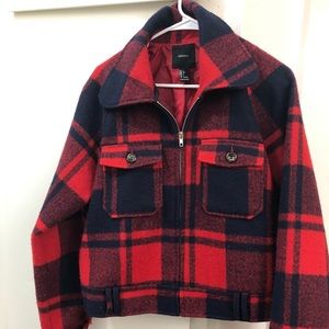 Forever21 Red and Blue Plad Jacket